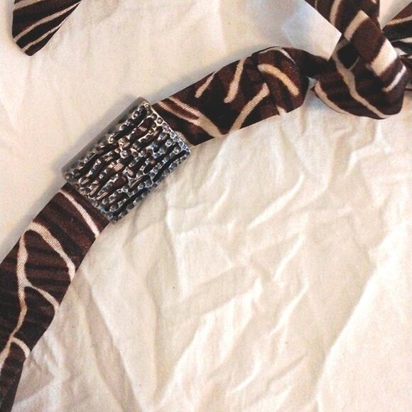 VNT Jantzen Bikini 2 Piece Size 14 Animal Print BROWN Triangle Top Bathing Suit - Picture 5 of 14